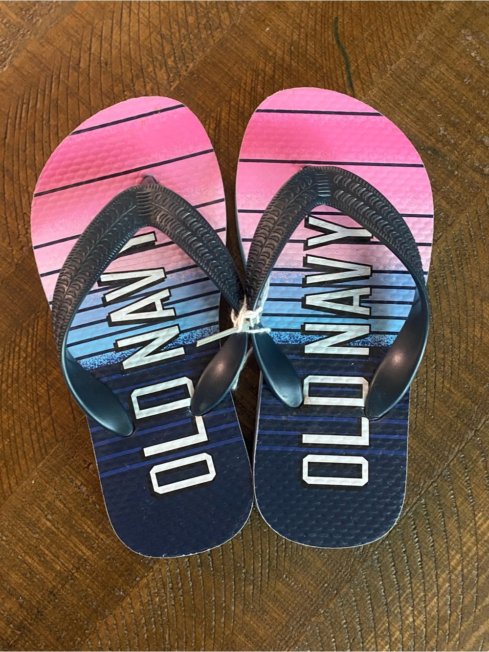 Old Navy Pink-to-Navy Gradient Kids Flip Flops